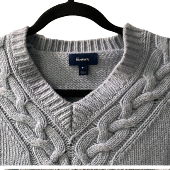 Faconnable wool v neck sweater size L - Picture 2 of 11